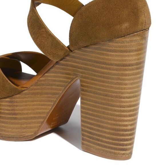 Ralph Lauren Collection Alannah Suede Platform Sandal - Picture 8 of 16